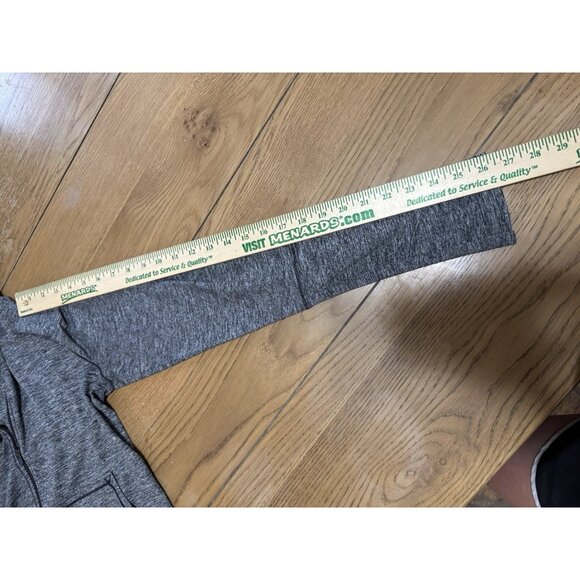 Athleta Jacket Women Medium Gray Black Heather Hoodie Full Zip Running Athletic - Picture 7 of 11